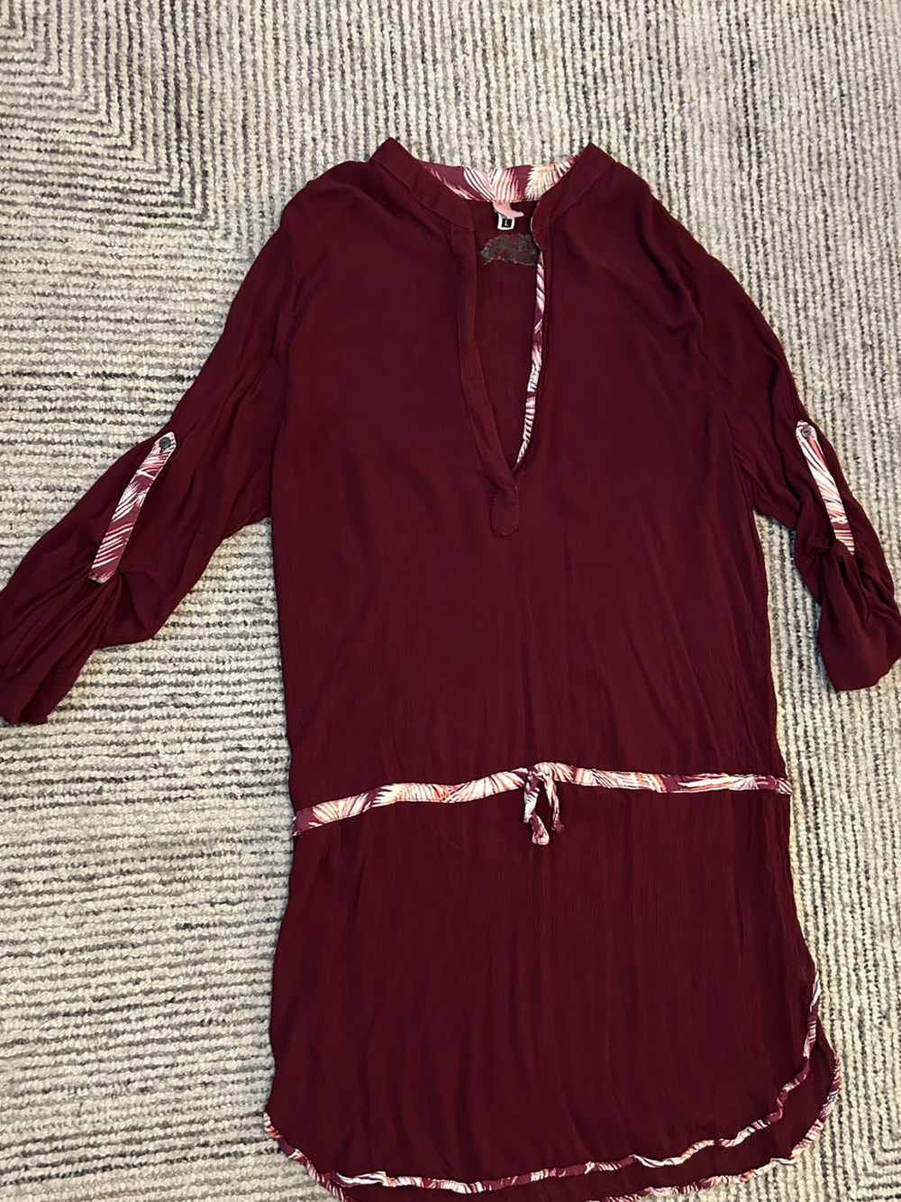 Maaji Beach Cover up Dress Size Large Lightweight Beachy Summer Boho